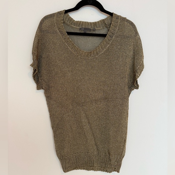 Vince Metallic Open Knit Sweater size S - Picture 2 of 4